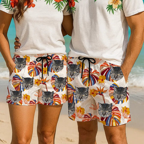 Custom Face Hawaiian Shorts – Funny Personalized Summer Gift