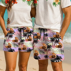 Custom Face Shorts – Bold Hawaiian Style for Summer Fun
