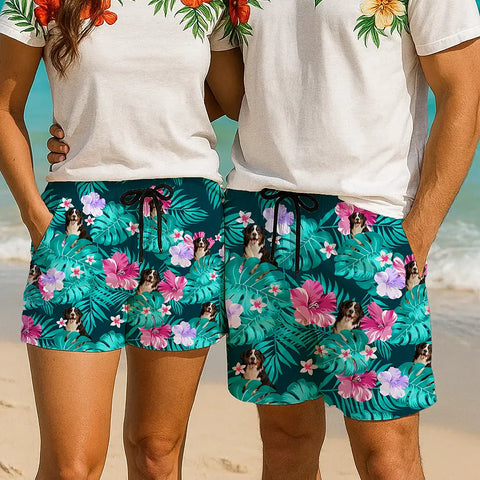 Custom Face Hawaiian Shorts – Add Your Pet, Kid, or Love