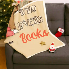 Custom Name Book Lover Blanket – Cozy Reading Throw for Bedroom or Library