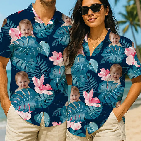 Custom Face Hawaiian Shirt – Personalized Tropical Vacation Shirt