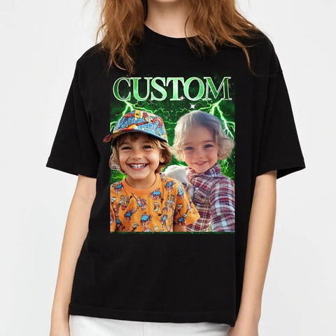 Camiseta unisex vintage con foto personalizada, sudadera con capucha, sudadera para familiares, amantes de las mascotas, mamá