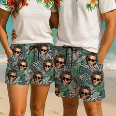 Personalized Tropical Shorts – Your Face, Your Summer Look