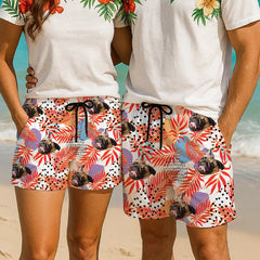 Summer Statement Shorts – Custom Tropical Print with Your Face