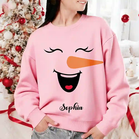 Custom Family Christmas Ugly Sweater – Personalized Holiday Sweatshirt with Funny Faces & Names