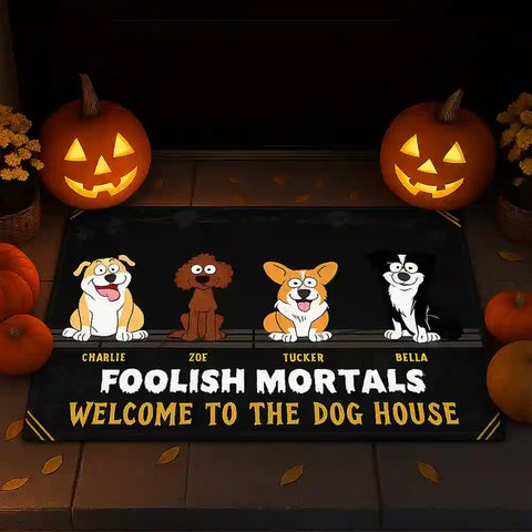 Festive Halloween Welcome Mat – Personalized with Your Dog’s Portrait
