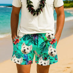 Shorts hawaianos con cara personalizada: un atuendo único para las vacaciones de verano