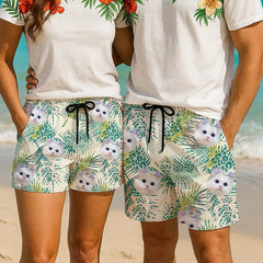 Face on Vacation – Personalized Summer Shorts with Tropical Flair