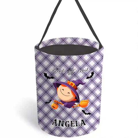 Personalized Kids Halloween Candy Bag – Choose Character & Custom Name