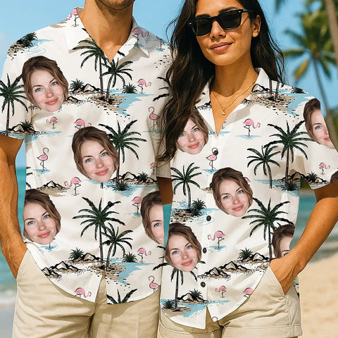 Funny Face Hawaiian Shirt – Personalized Tropical Beachwear Gift