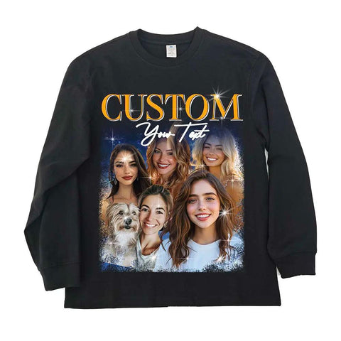 T-shirt personnalisé vintage rap bootleg des années 90 - T-shirt hip-hop rétro personnalisé - Cadeau pour petite amie