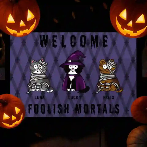 Gift for Cat Owners – Personalized Outdoor Welcome Mat