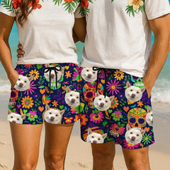Pantalones cortos hawaianos con cara personalizada: personalizados para la diversión del verano
