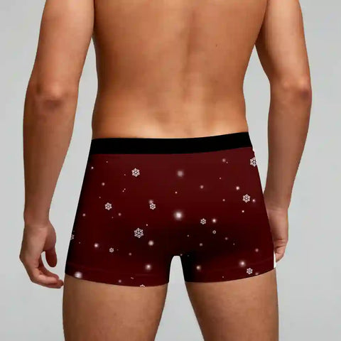 Personalized Funny Christmas Boxer Briefs – “Only [Name] Can Jingle My Bells” Custom Photo Underwear for Couples