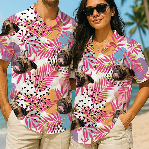Summer Statement Shirt – Custom Tropical Print with Your Face