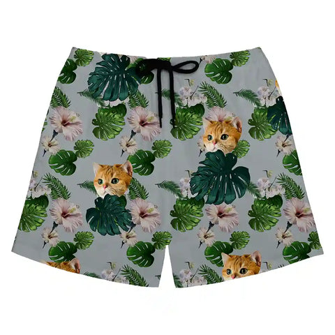Custom Dog Face Hawaiian Shorts for Men – Upload Your Pet Photo