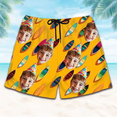 Custom Hawaiian Shorts with Faces – Fun, Personalized Beachwear