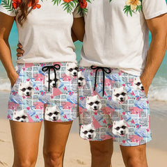 Shorts tropicales con tu cara: un divertido atuendo vacacional personalizado 