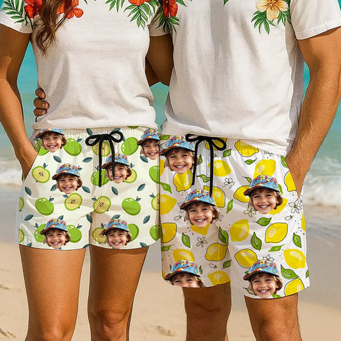 Custom Hawaiian Shorts with Your Photo – Personalized Vacation Gift