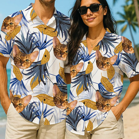 Personalized Face Shirt – Bold Tropical Design for Summer Fun