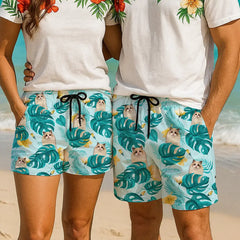 Pantalones cortos hawaianos con cara personalizada: personalizados para la diversión del verano 