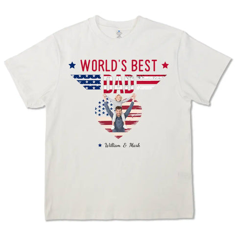 Meilleur père du monde - T-shirts, sweats à capuche et sweatshirts personnalisés pour la famille, cadeau pour papa 