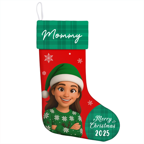 Personalized Photo Christmas Stockings - Christmas Gifts for Mom, Dad, Siblings, Kids