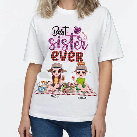 Camping avec mes meilleures sœurs, t-shirt personnalisé en coton premium, sweats à capuche et sweat-shirts - Cadeaux pour amis