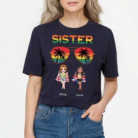 Drapeau national personnalisé, t-shirts en coton personnalisés, sweats à capuche, sweatshirts, cadeaux pour sœurs