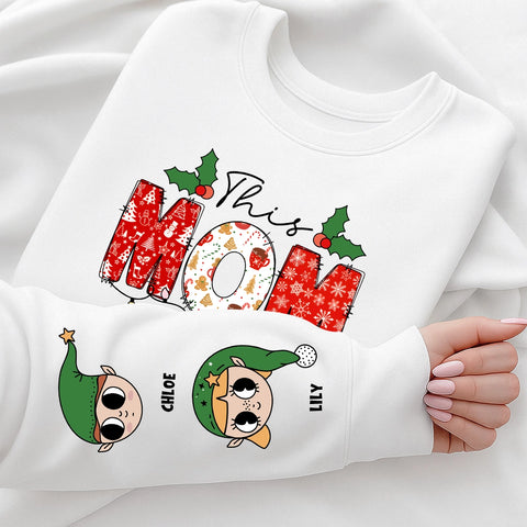 This Mum Loves Her Elves– personalizing Christmas sweatshirts with characters and children's names
