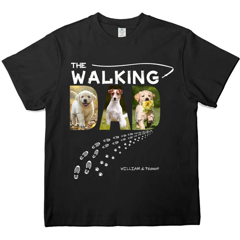 T-shirts, sweats à capuche et sweatshirts personnalisés avec photo de chien « The Walking Dad » 