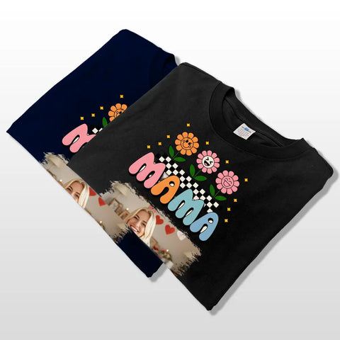 Personalización de fotos gráficas - Camisetas, sudaderas y sudaderas de algodón premium personalizadas - Regalos para mamá 