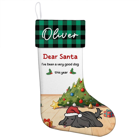Personalized Dog Christmas Stocking – Dear Santa Gift for Pet Lovers