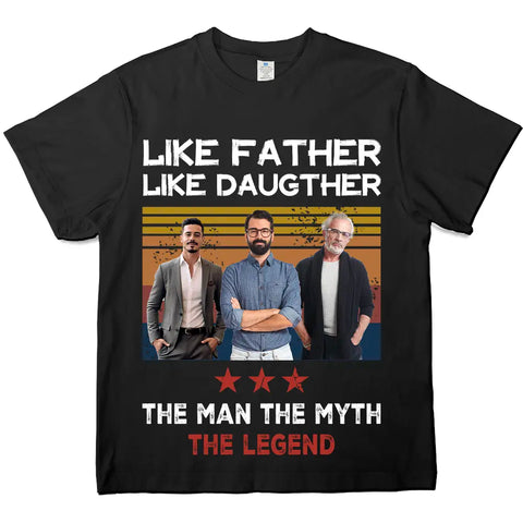 Foto personalizada "Como papá" - Camiseta, sudadera o sudadera unisex personalizada - Regalo para papá 