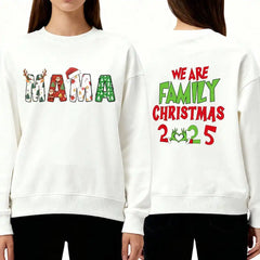 Personalized Grinch-themed family T-shirts, sweatshirts, and hoodies – double-sided print