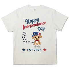 Feliz Día de la Independencia: camisetas, sudaderas y sudaderas de algodón personalizadas para amantes de las mascotas. 