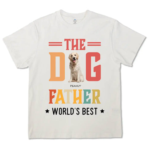 Meilleur papa de chien du monde - T-shirts, sweats et sweats à capuche en coton personnalisés