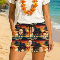 Shorts con estampado tropical y foto personalizada: un estilo vacacional divertido y único