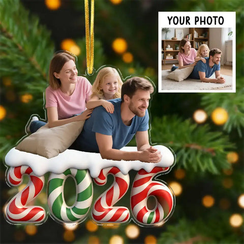 Christmas Custom Photo Family Acrylic Ornament
