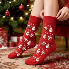 Custom Photo Christmas Socks with Color Options
