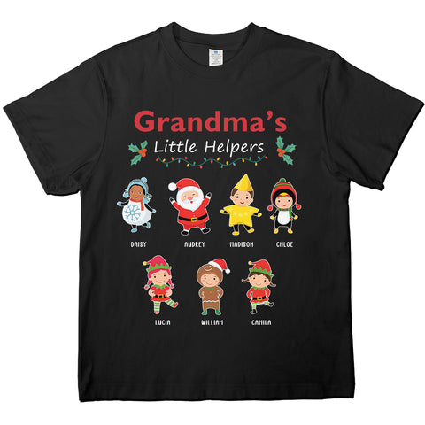 Personalised Grandma's Little Christmas Helper T-shirt, hoodie, sweatshirt - the perfect gift for Mom or Grandma