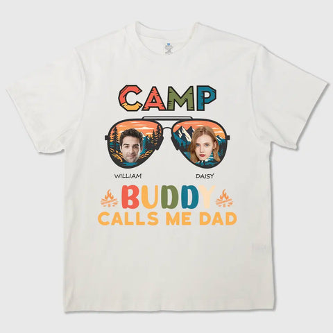 Camping Buddy me llama papá - Camisetas de algodón personalizadas, sudaderas, sudaderas con capucha, regalos para los amantes del camping 