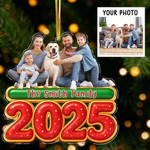 Customized family portrait acrylic Christmas decorations Christmas gifts