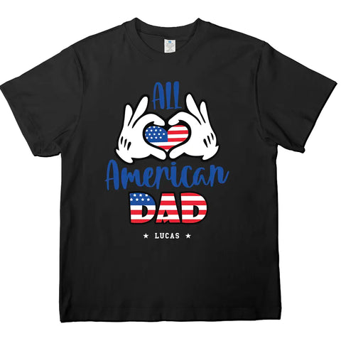 Papás, abuelos e hijas estadounidenses: camisetas, sudaderas y sudaderas personalizadas para su familia. 