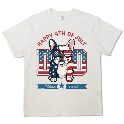 Cadeau de la fête de l'indépendance pour papa chien - T-shirts, sweats à capuche et sweatshirts personnalisés pour la famille 