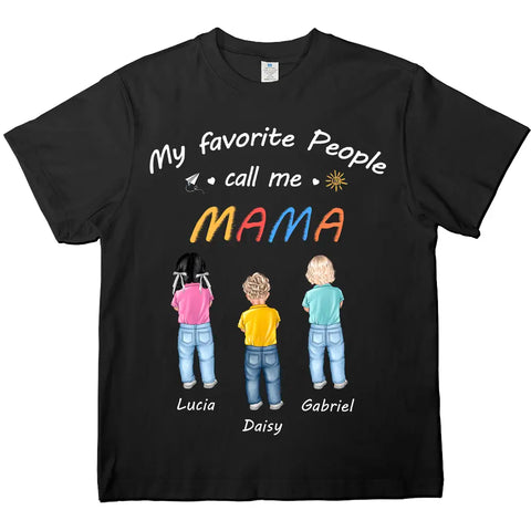 Mes personnes préférées m'appellent papa maman - Cadeau pour mère, père, grand-mère, grand-père - T-shirts personnalisés, sweats à capuche, sweatshirts 