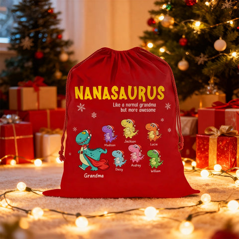 Custom Nanasaurus gift bags with your grandchild's name
