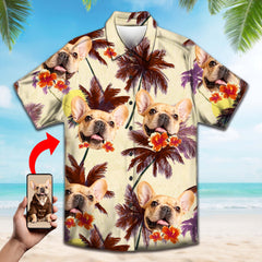 Camisa hawaiana personalizada con cara de mascota: camisa unisex para vacaciones de verano 