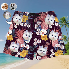 Pantalones cortos hawaianos personalizados con tu foto: un regalo de vacaciones divertido y personalizado 