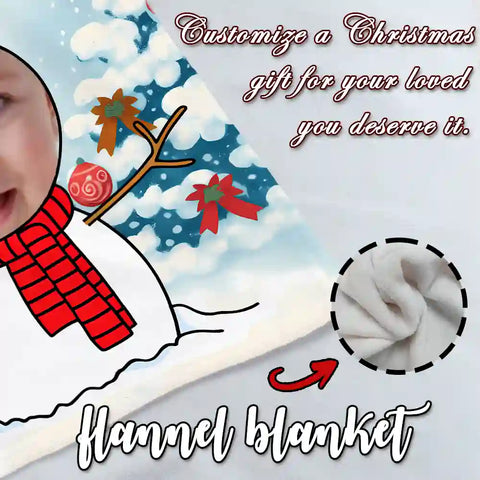 Custom Elf Face Christmas Blanket – Funny Personalized Holiday Gift for Kids and Family